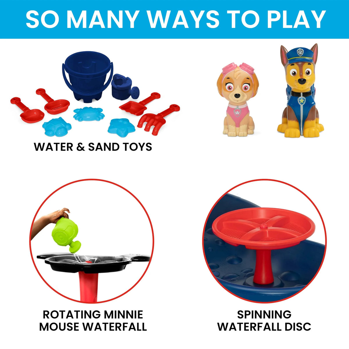 3-Tier Water Table with 11-Piece Toy Set, Blue M16677