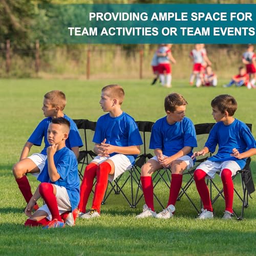 Portable 6 Seater Folding Sports Bench with Mesh Seat and Back K858