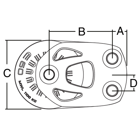 80 mm Aluminum Footblock O9978