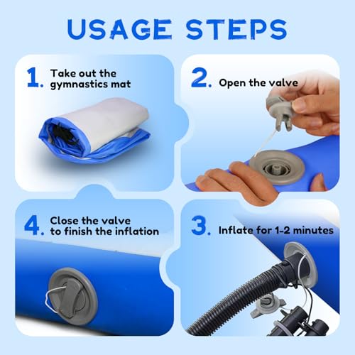 10/13ft Inflatable Tumble Track 4in Thick Air Floor with Electric Pump S4264
