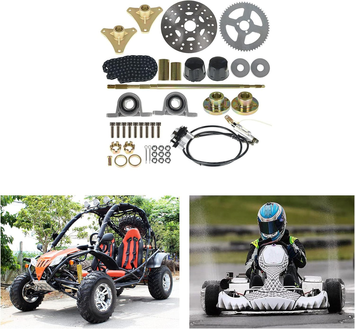 Rear Live Axle Kit Brake Assembly for Drift Trike Go Kart K108238