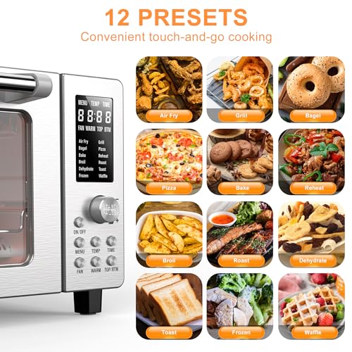 10-in-1 Air Fryer Toaster Oven, 21-Qt Stainless Steel T14857