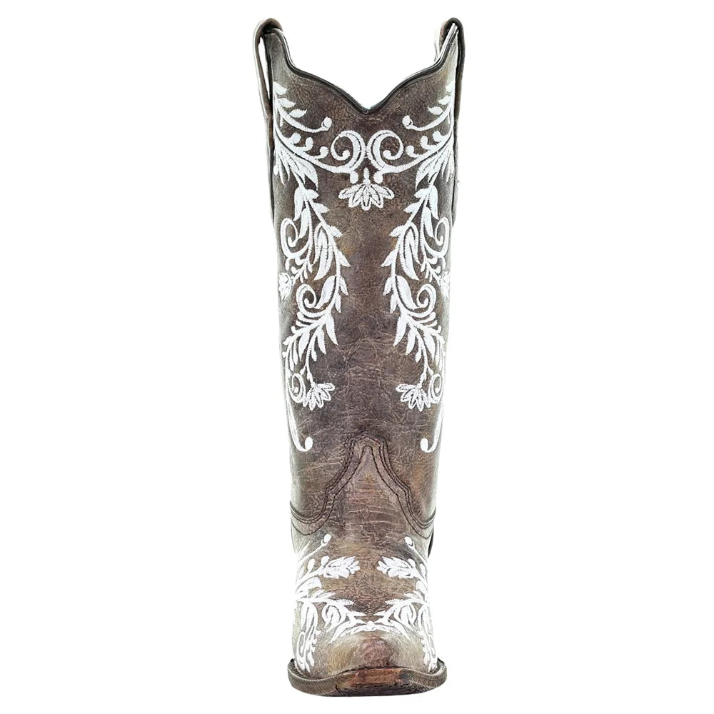 Glow In The Dark Studded Snip Toe Knee High Dress Boots M634