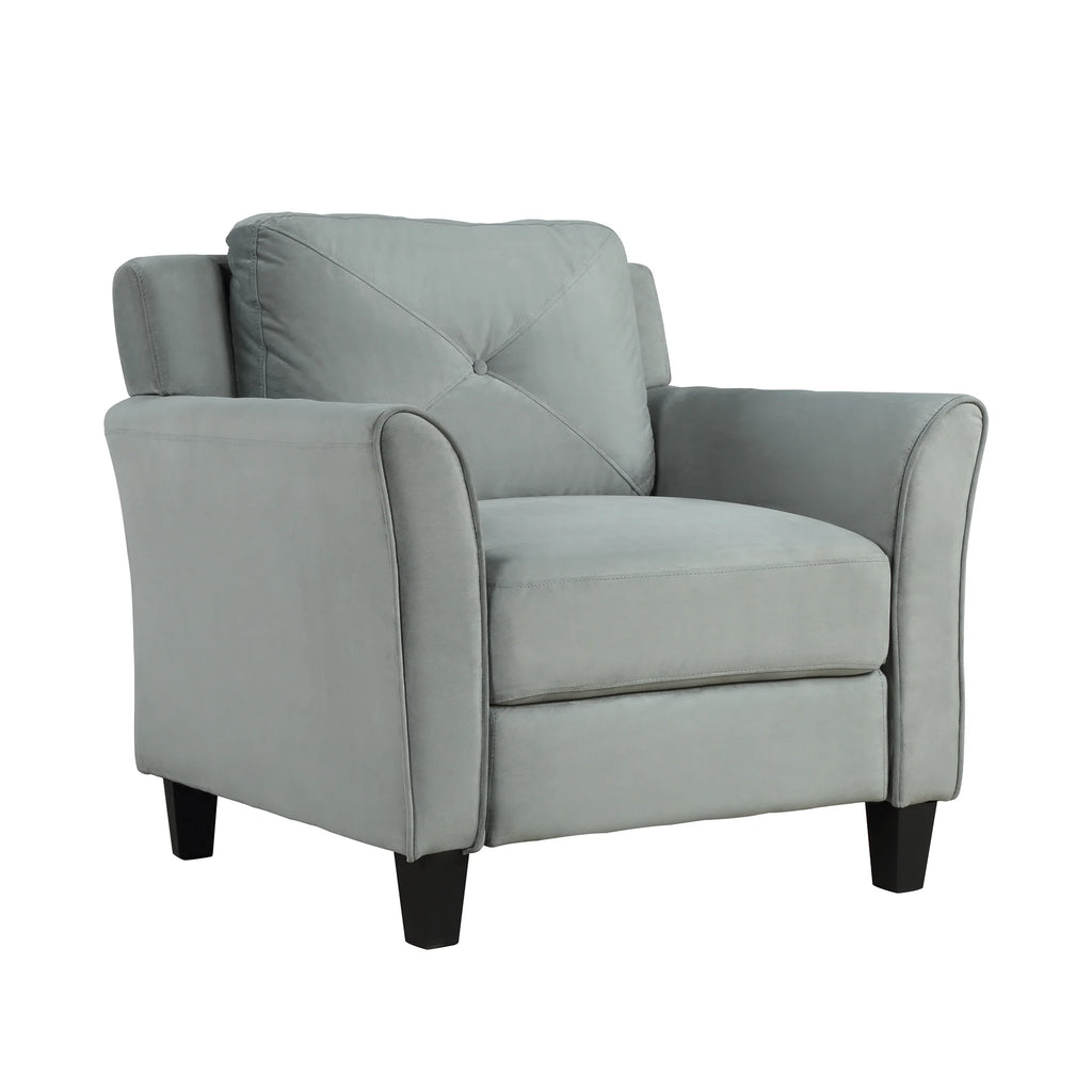 Button Tufted 3 Piece Chair Loveseat Sofa Set K5656