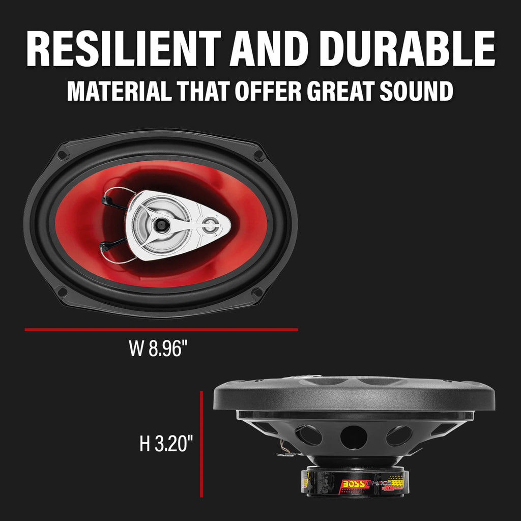 6 x 9 inch 3 Way Coaxial Car Speakers, Sold in Pairs T4603