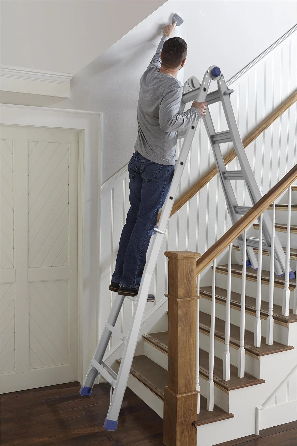 22 foot Reach Height Aluminum Multi-Position Ladder, 300 lb. Load Capacity Type IA Duty Rating U408