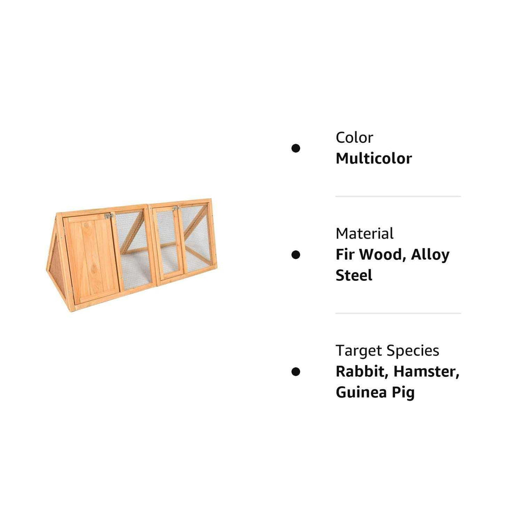Wooden A-Frame Rabbit Hutch Chicken Coop N54522