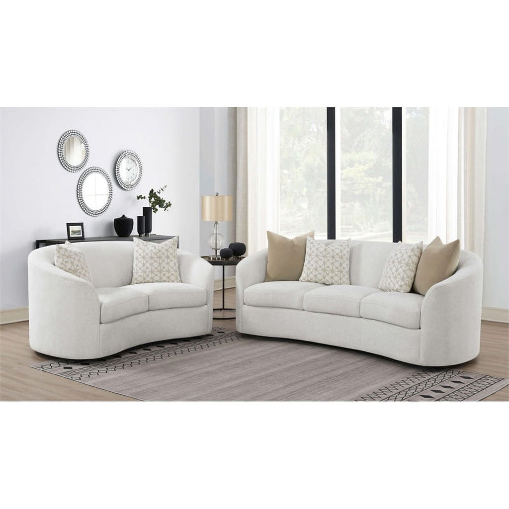 Latte Fabric Upholstered 2-piece Living Room Set K32292
