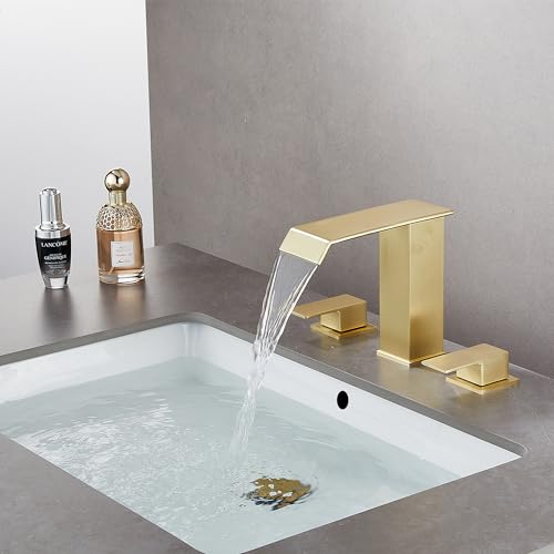 White Gold Single Handle Vessel Sink Faucet with Pop Up Drain N710002