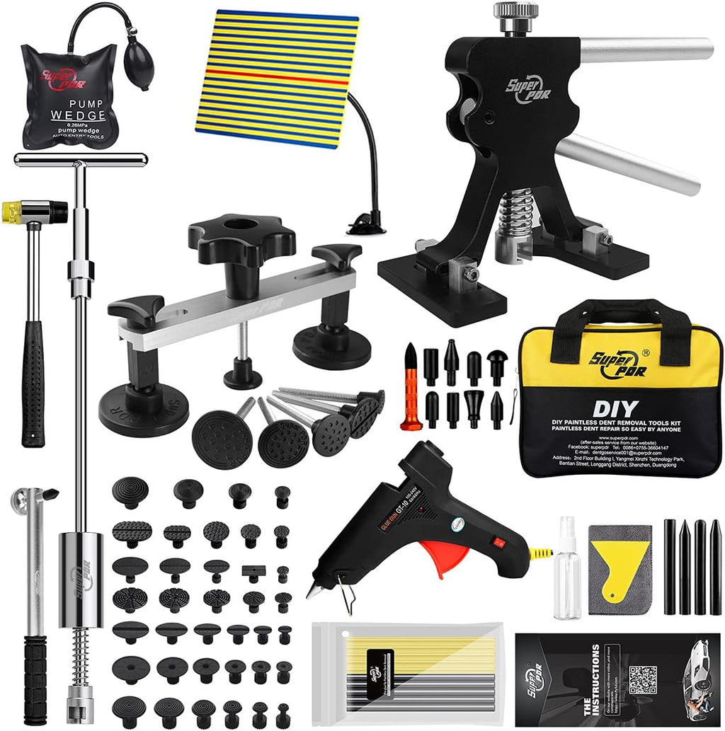 37 Pcs Paintless Dent Repair Puller Kit with Pulling Tabs U133
