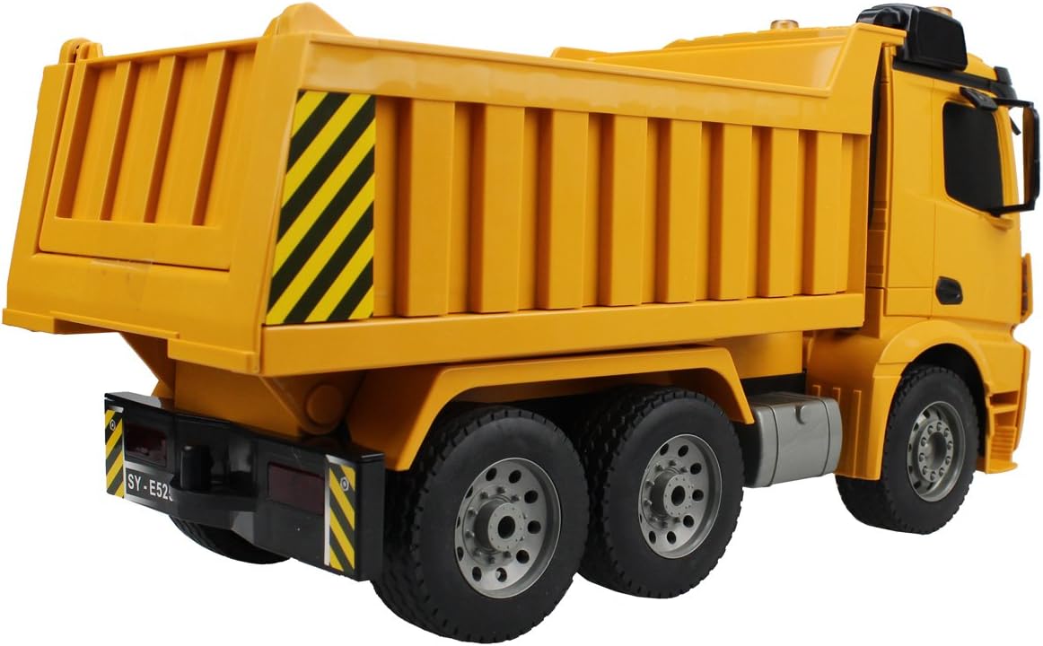 1/20 Scale 6 Channel RC Dump Truck Construction Vehicle Toy with LED Lights E166321
