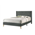 Gray Full Tufted Panel Bed Y578623