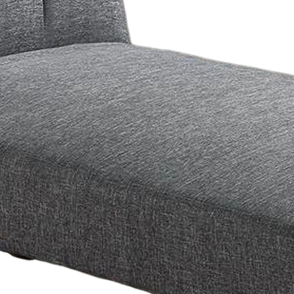 Gray Adjustable Chaise Lounger with Channel Tufting F61629