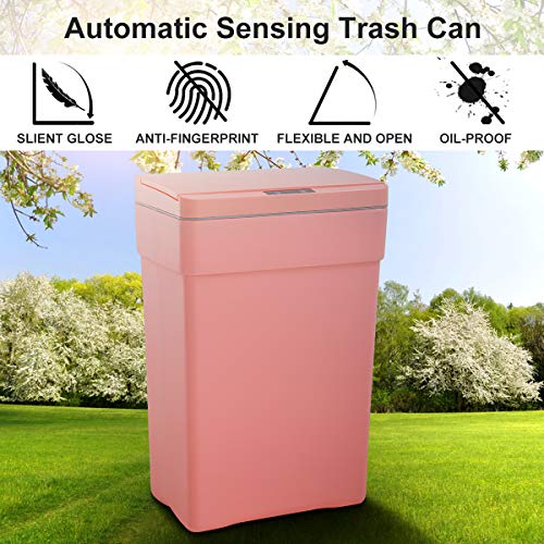 13 Gallon Plastic Automatic Motion Sensor Trash Can with Lid A906237