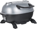 Portable Charcoal BBQ Grill and Smoker with Lid, Cast Iron Aluminum Outdoor Cooking Mini Barbecue Grills, Grey Q782805