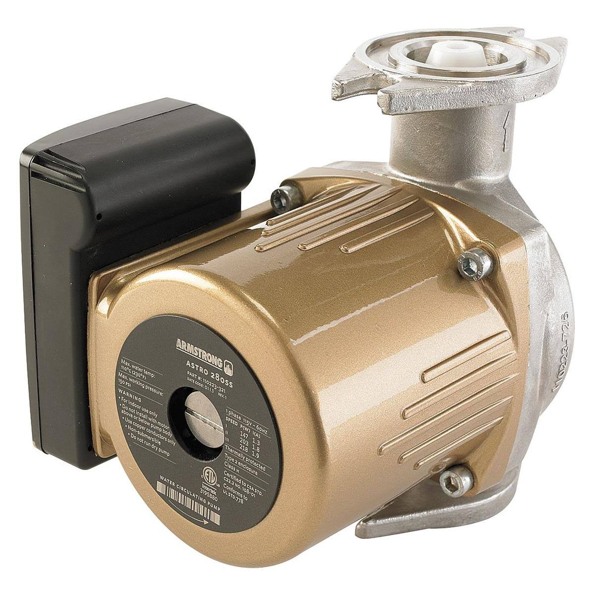 Astro 280SS Circulator Pump, Open, 115V, 5/16 HP R15931