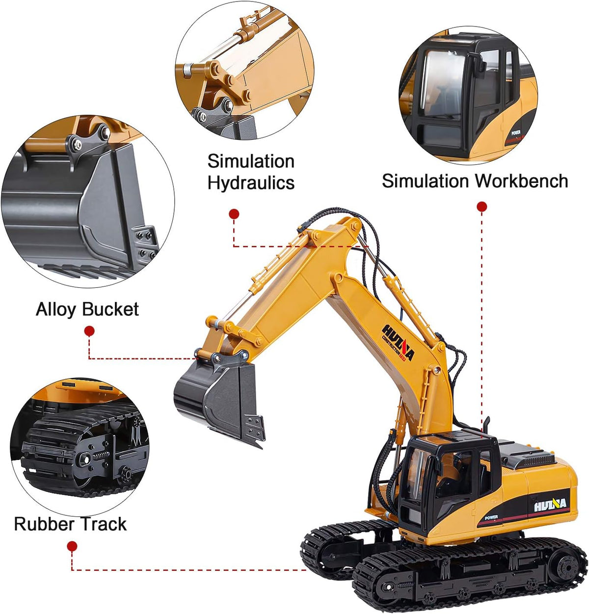 Remote Control Excavator Toy 1/14 Scale 15 Channel RC Excavator G3122