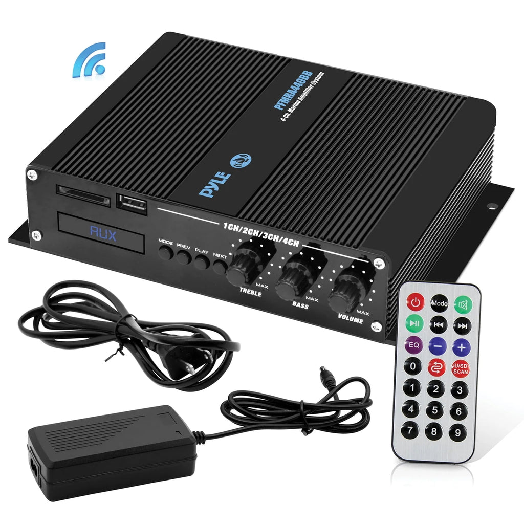 400 Watt 4-Channel Weather Resistant Marine Amplifier H7733