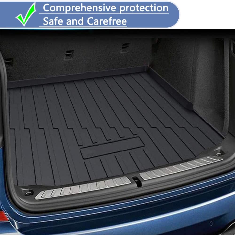 Black TPO Rear Cargo Liners Trunk Tray Mats Pack of 2 E99575