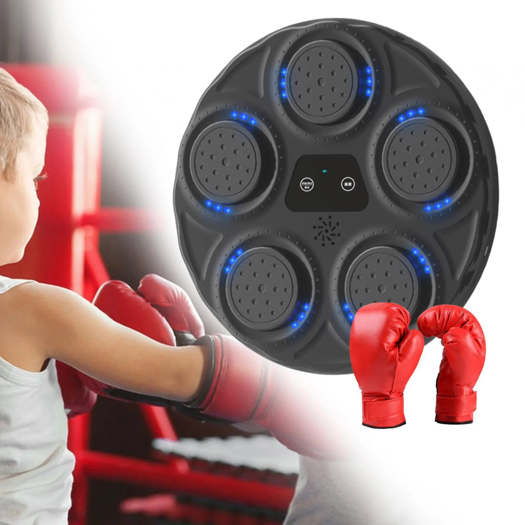Electronic Boxing Machine Adjustable Punching Pad with Gloves M88207