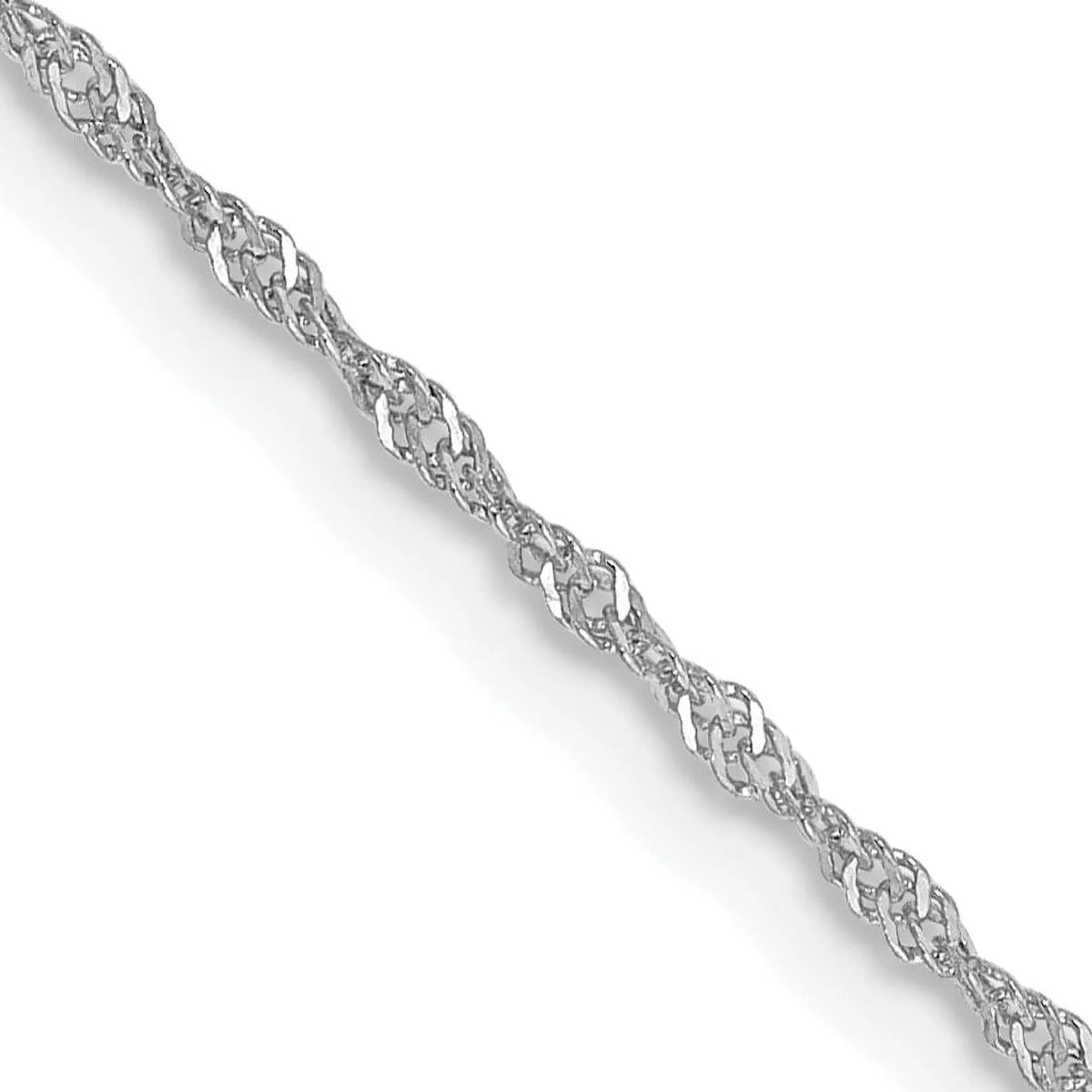 14K White Gold Ultra-thin Chain Necklace 24 Inches D75757