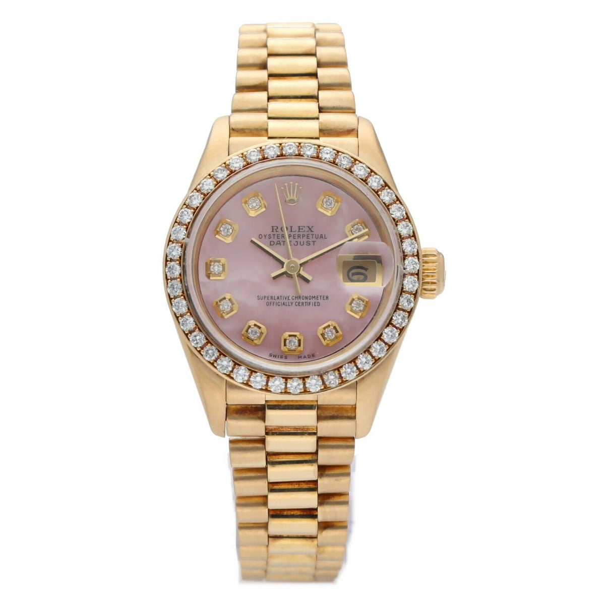 18k Yellow Gold Automatic Ladies Watch A7786