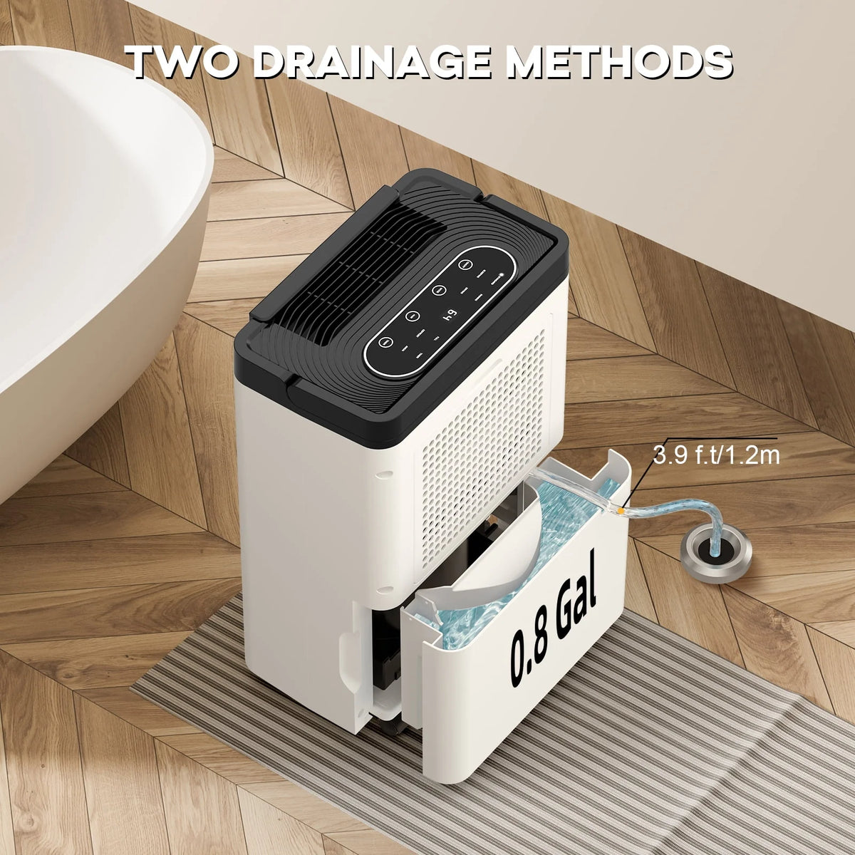 70 Pint 4,500 sq. ft. Dehumidifier with 0.8 gal Water Tank O294365