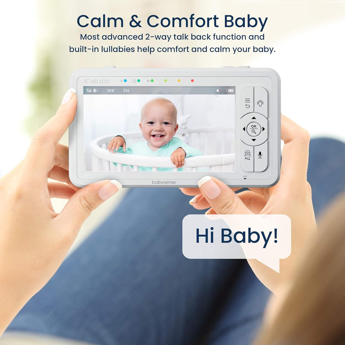 5 HD Split-Screen Baby Monitor with 2 Cameras Z47025