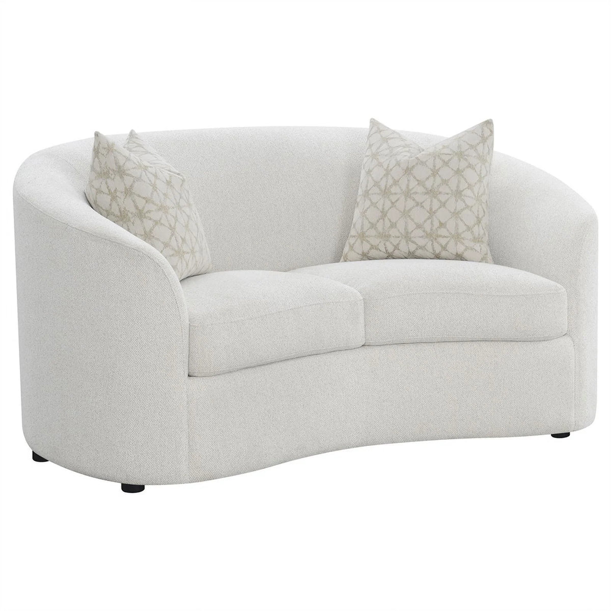 Latte Fabric Upholstered 2-piece Living Room Set K32292