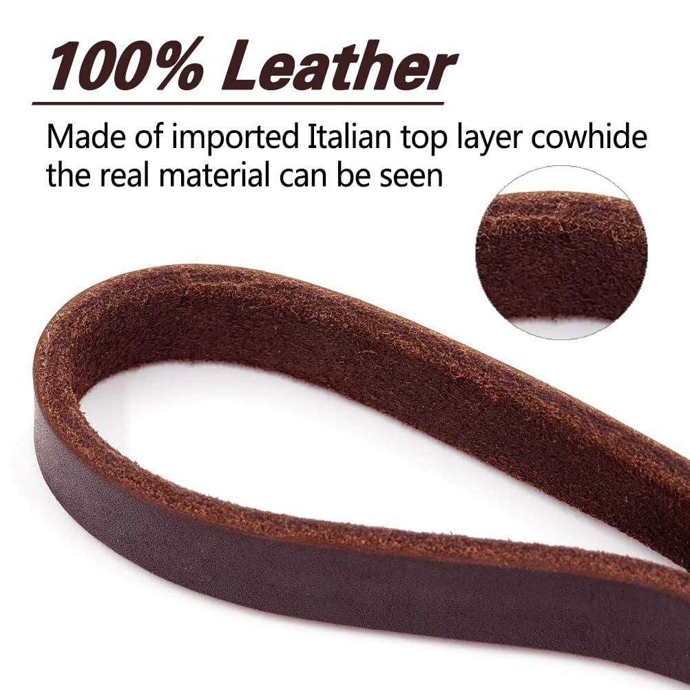 6ft Braided Genuine Leather Dog Leash D5784