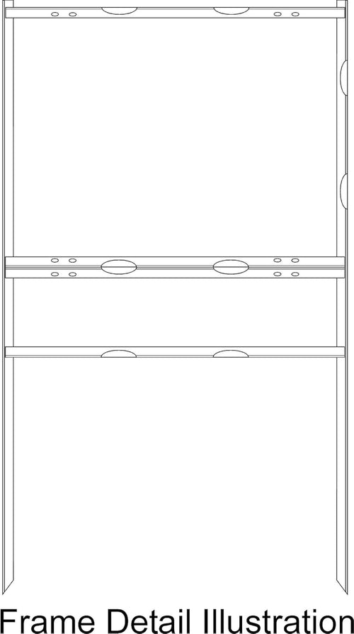 18 x 24 Metal H-Frame Yard Sign with Rider, Black (Pack of 3) W5590