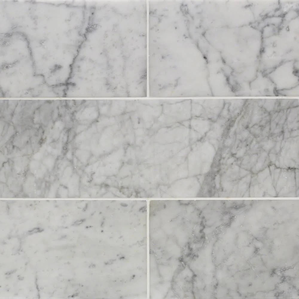 Carrara 6x18 Honed Marble Tile L51064