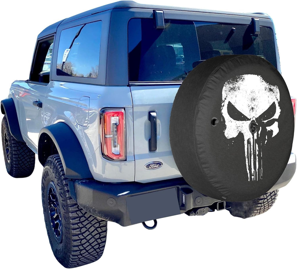 33 Soft Tire Cover Distressed Skull Pack of 2 N133102