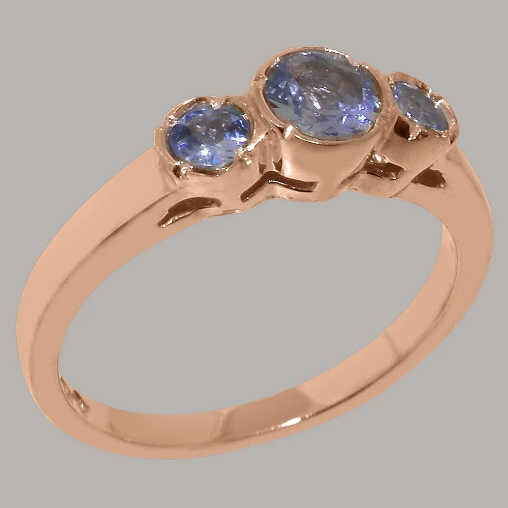 18k Rose Gold Natural Tanzanite Ring I102437