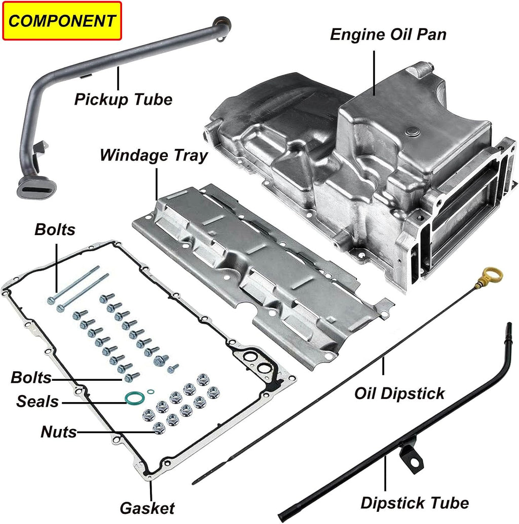 Aluminum Oil Pan Kit for Chevrolet GM LS V8 Engine E23430