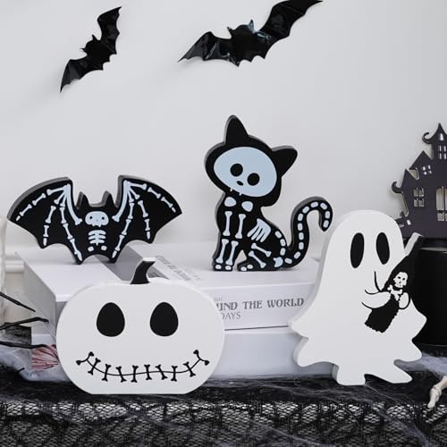 3 Pack Ceramic Halloween Tiered Tray Decor V8691