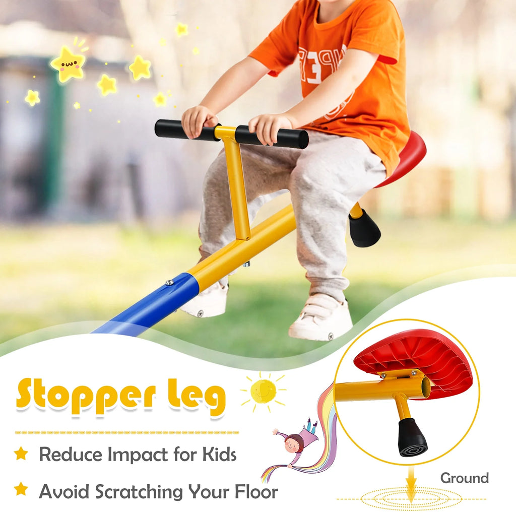 Kids Seesaw Swivel Teeter Totter Playground Equipment 360° Rotation O469
