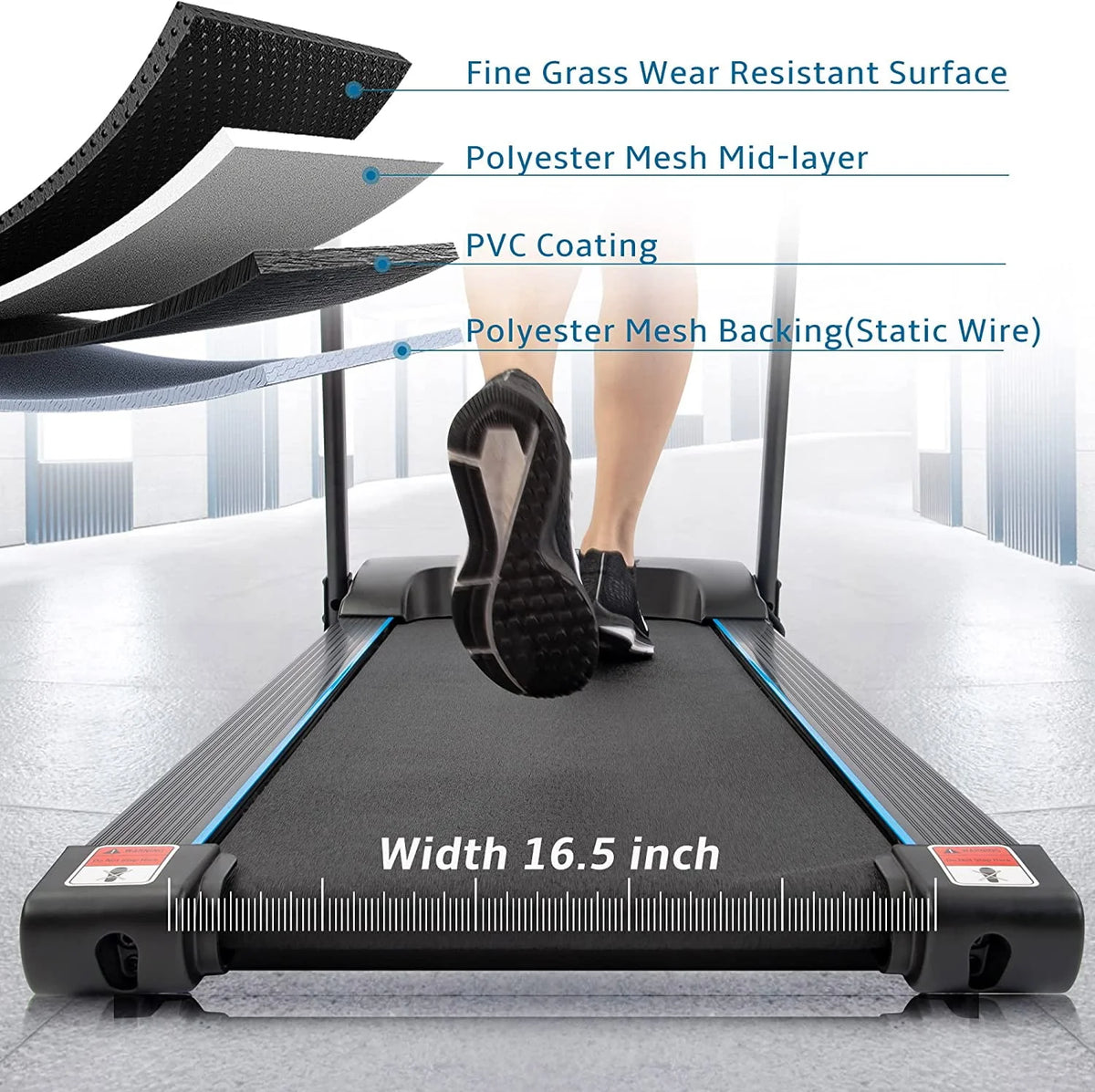 3.5HP Foldable Electric Treadmill with Incline C62495
