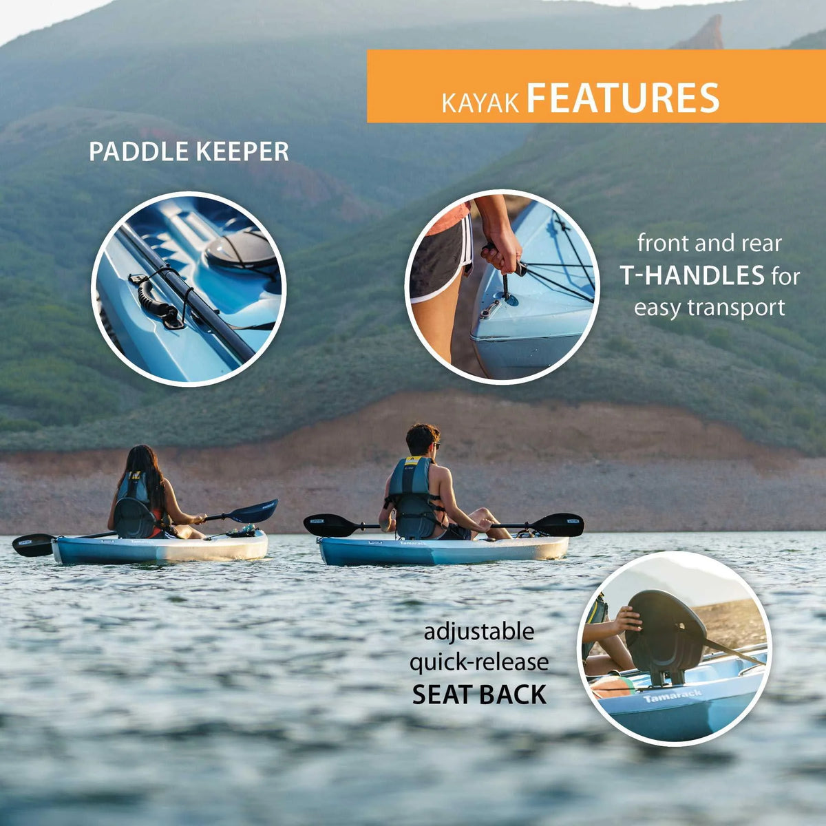 Sit-On-Top Kayak with Paddle K921260