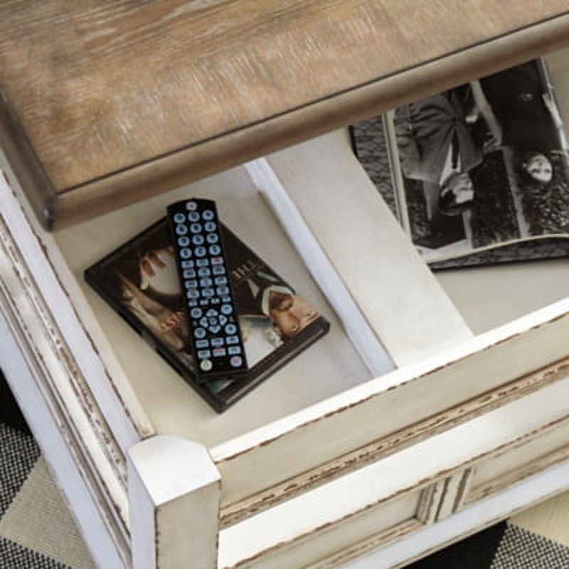 White/Brown Lift Top Coffee Table Q47792