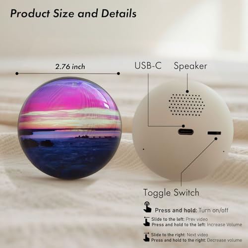 2.7" White Crystal Ball Video Player with Sound E135