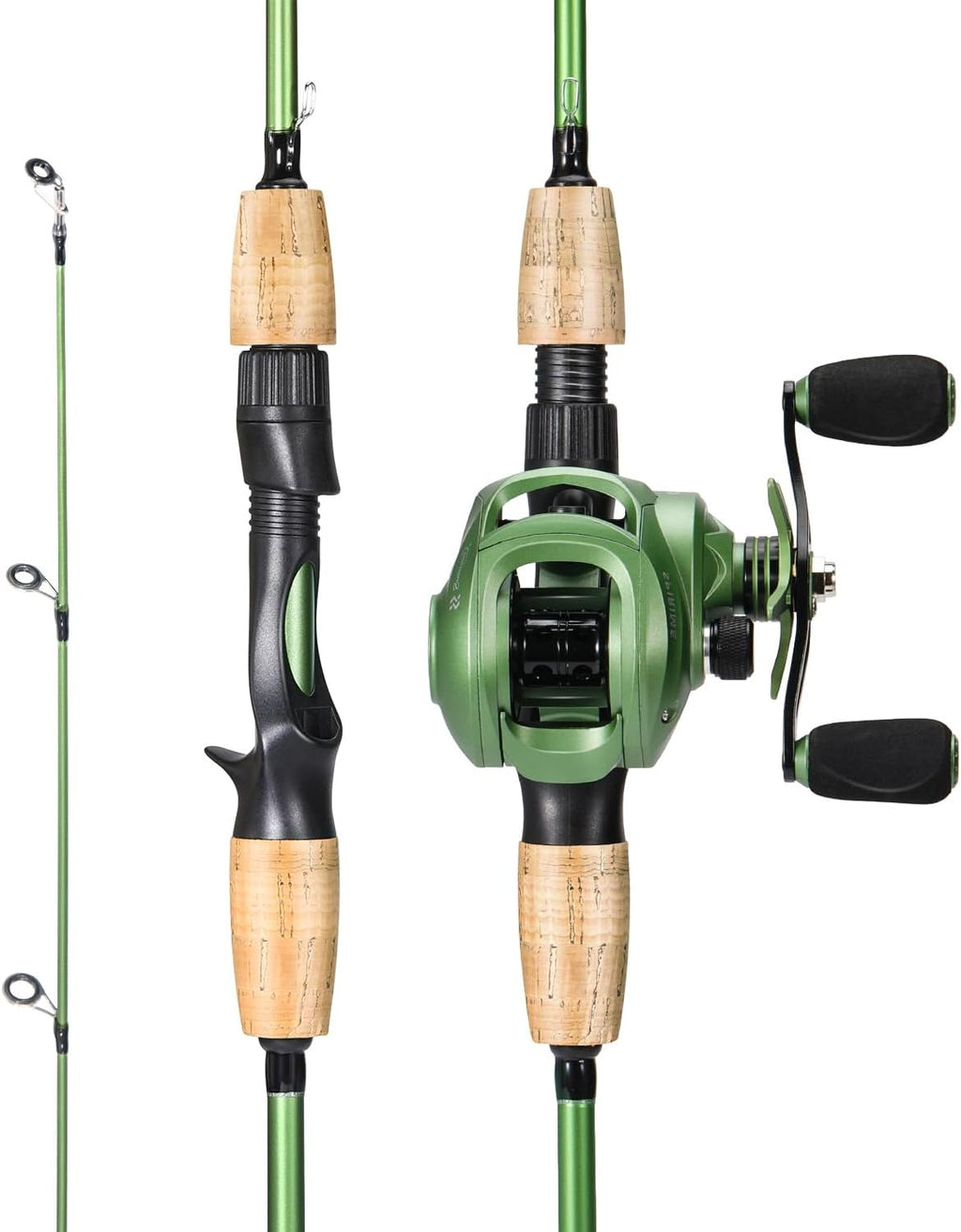 Graphite 2Pc Fishing Rod Reel Combos with Stainless Steel Guides Z9380