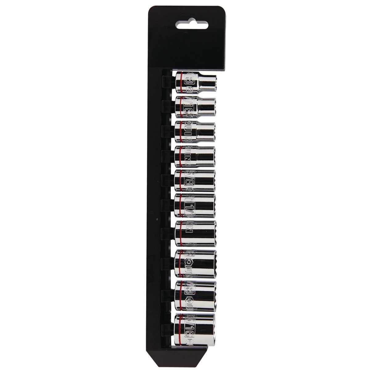 1/2 in. Drive SAE Chrome Socket Set, 10-Piece P51748