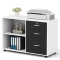 White Mobile Vertical Filing Cabinet N1295
