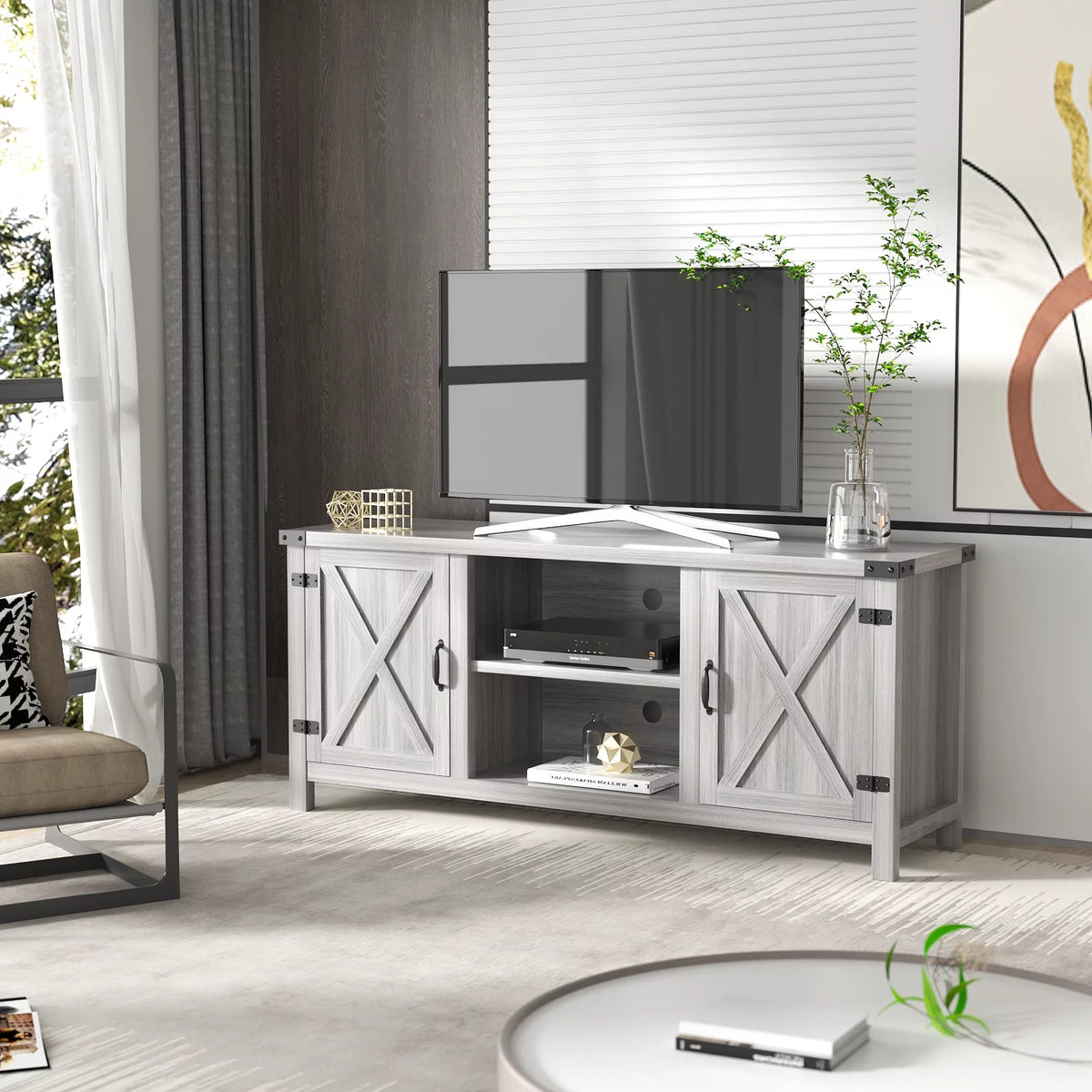 Farmhouse Two-Door TV Cabinet K397