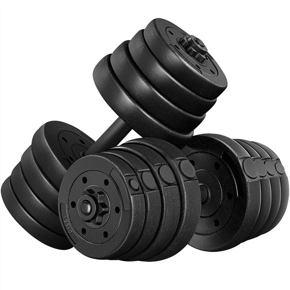66 Lb. Adjustable Dumbbell Set Black Q460432