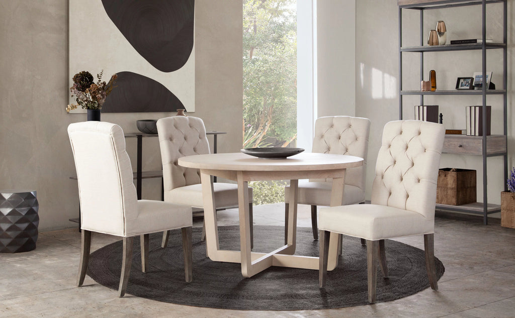 Round Solid Mango Wood Dining Table Z512