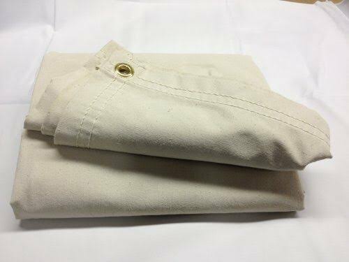 Canvas Tarpaulin White 12 by 14 Feet H92110