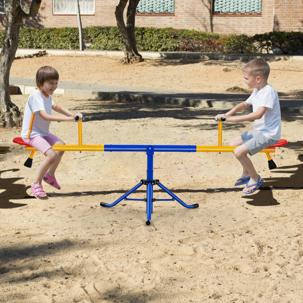 Kids Seesaw Swivel Teeter Totter Playground Equipment 360° Rotation O469