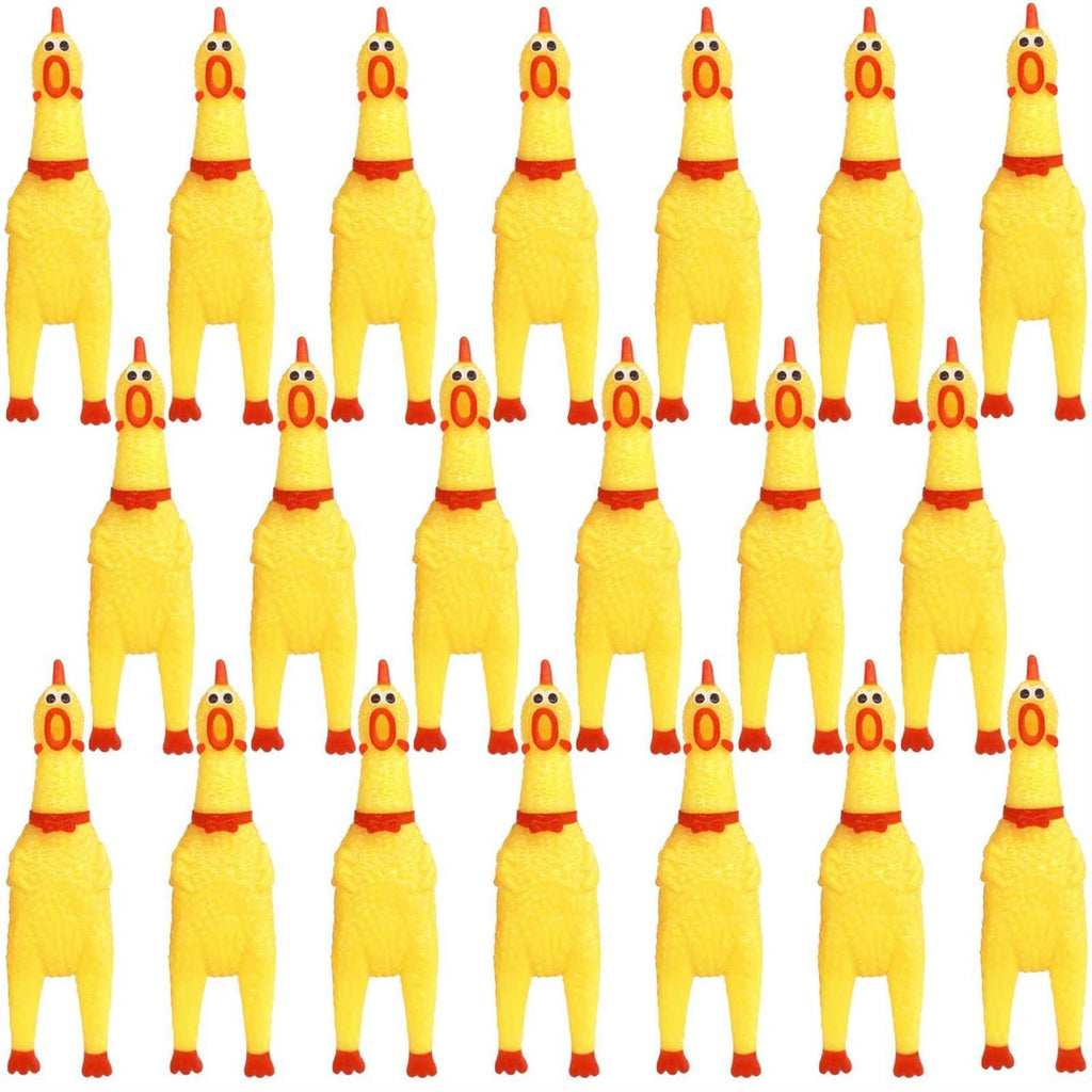 Yellow Rubber Chicken 20 Pcs Z30483